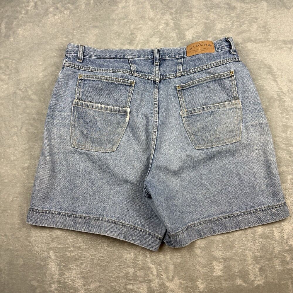 Vintage Riders by Lee Light Wash Denim Shorts Women’s 16 M 90s Double Pocket - Picture 2 of 9
